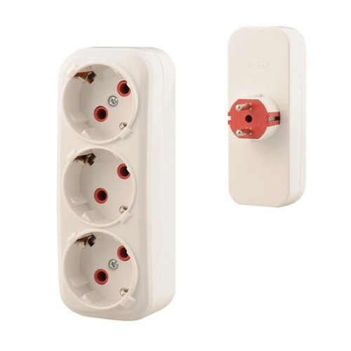 715-0800-608 LILA Golyad - 3 Gang Plugged Socket Outlet LZD