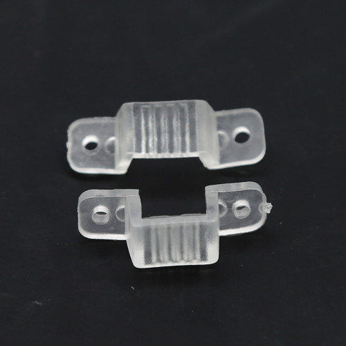 Mbajtese fiksuese per led 220v ,240led LAMBARIO-12/24V PLIER L TYPE  90` CONNECTOR  TRANSPARENT 8 MM