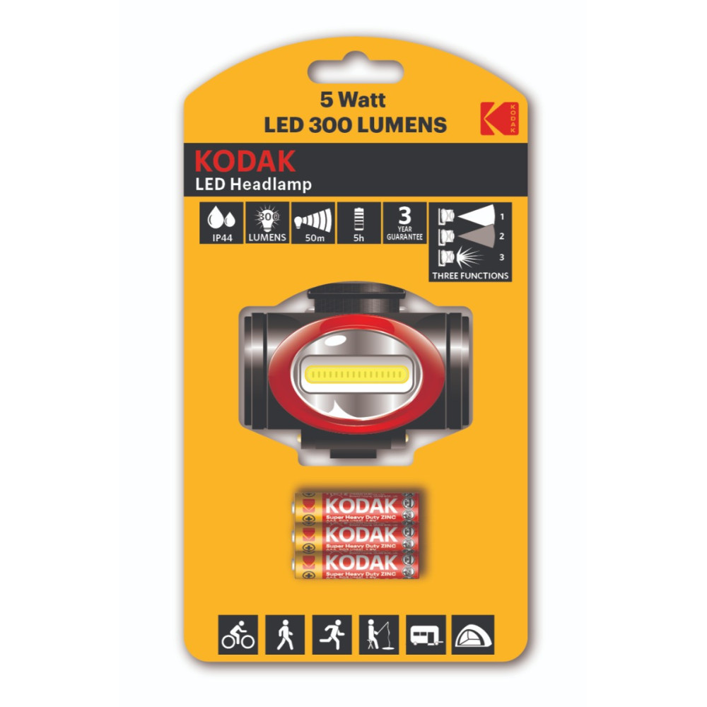 Kodak Head Lamp 5W 300 LUMENS