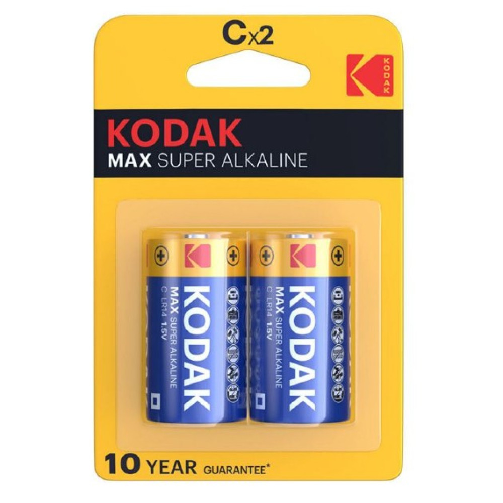 Kodak Alkaline Bateri Max Super C (2x)