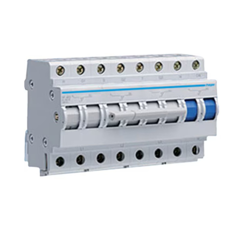 Nderpres grupor I-0-II 4 polare In=63A,8 modula 400V