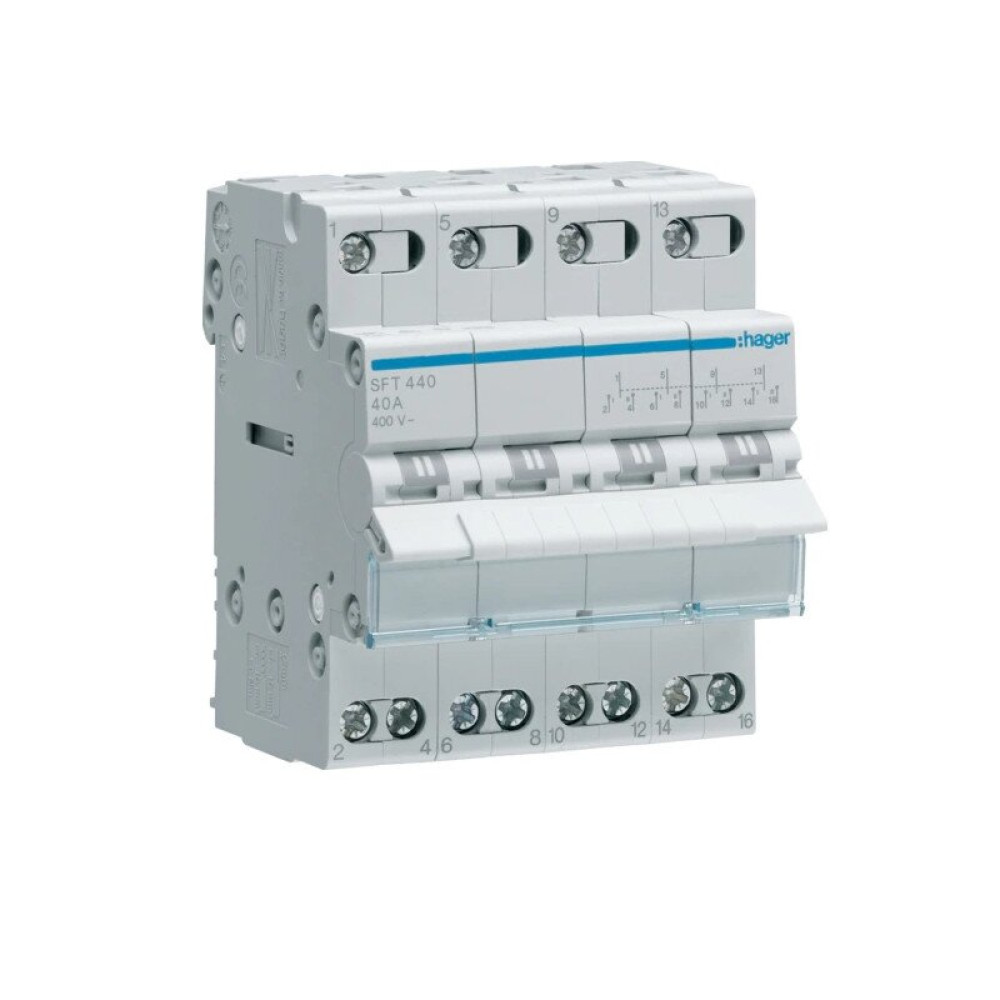 HAGER Nderpres grupor I-0-II 4-polare