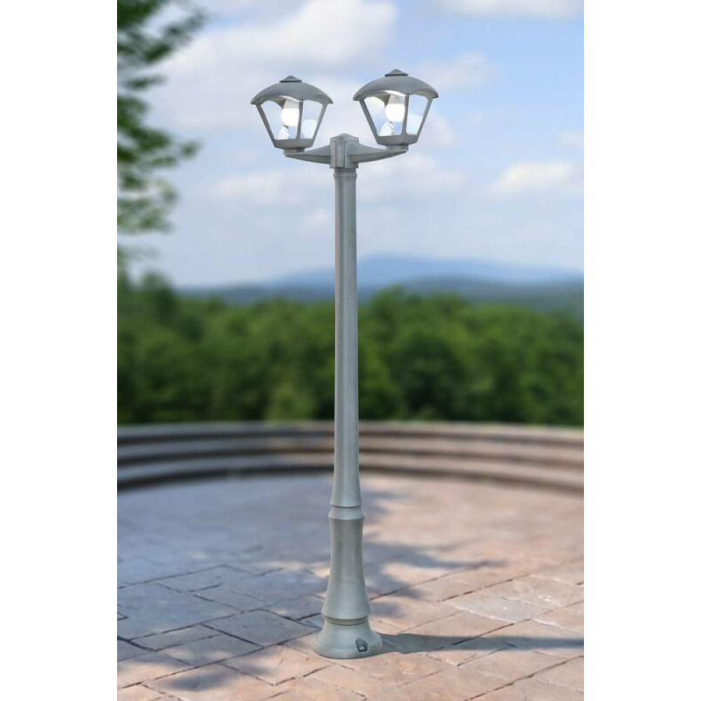 T24.306.D20.LXF1R DINO NARDO/DARIO 2L  GREY CLEAR E27 FILAMENT LED 6.5W 2.7K