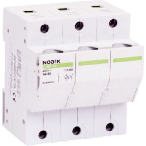 Ex9F-14 3P 50A Fuse holder; for fuse 14x51mm 3P 50A 