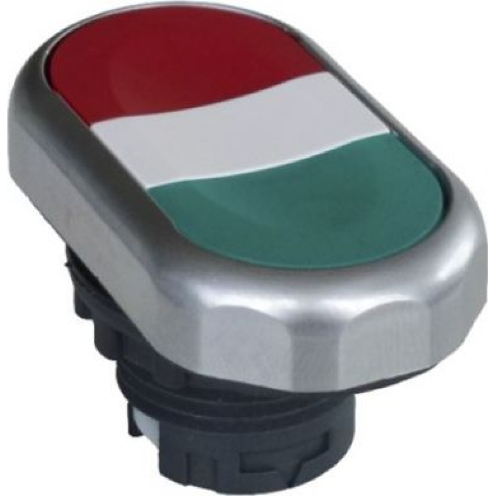 Ex9P1 D gr Dual colour button head, momentary, without printing, green+red 