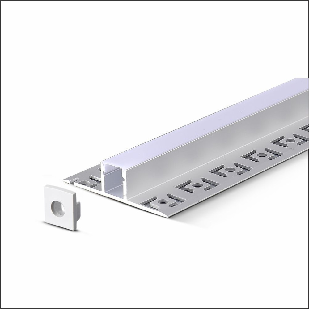 LC21-0104 LAMBARIO-ALPRO-2M-52.5X13.3MM-GREY-WITHCAPS-PCCOVER-CEILINGMOUNTED-ALUMINIUM LIGHTINGFIXTU