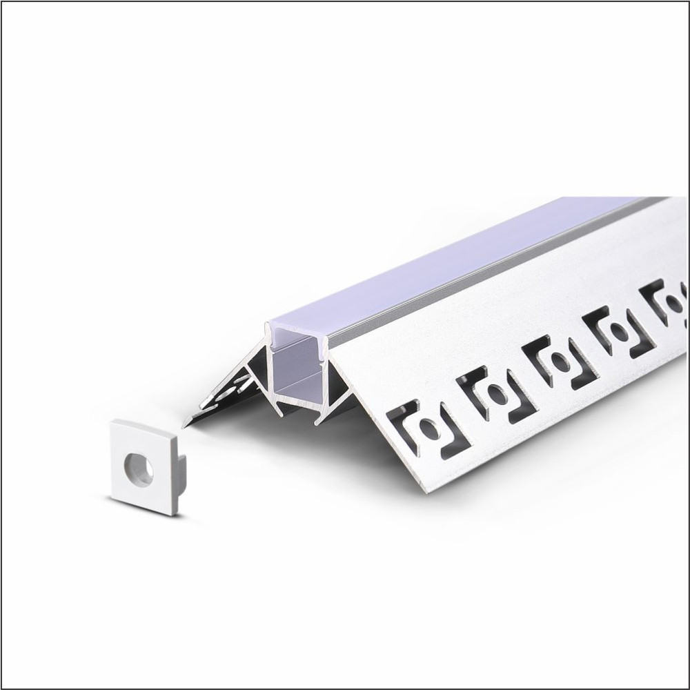 LC21-0108 LAMBARIO-ALPRO-2M-50X22MM-GREY-WITHCAPS-PCCOVER-CEILINGMOUNTED-ALUMINIUM LIGHTINGFIXTURE  