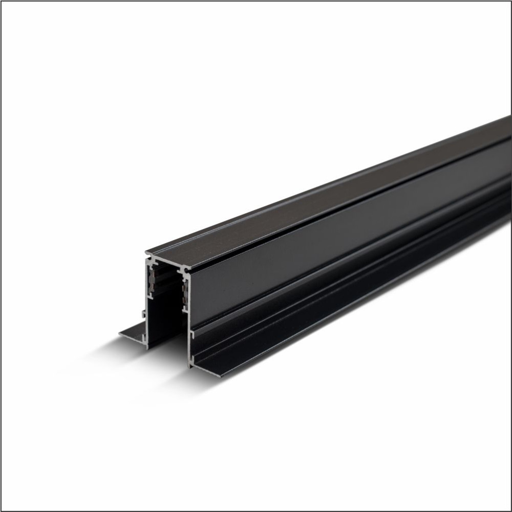 MAL01-07 LAMBARIO-R20-1M-BLCK-48V-ALUM-RECESSED-MAGNETIC TRACK RAIL