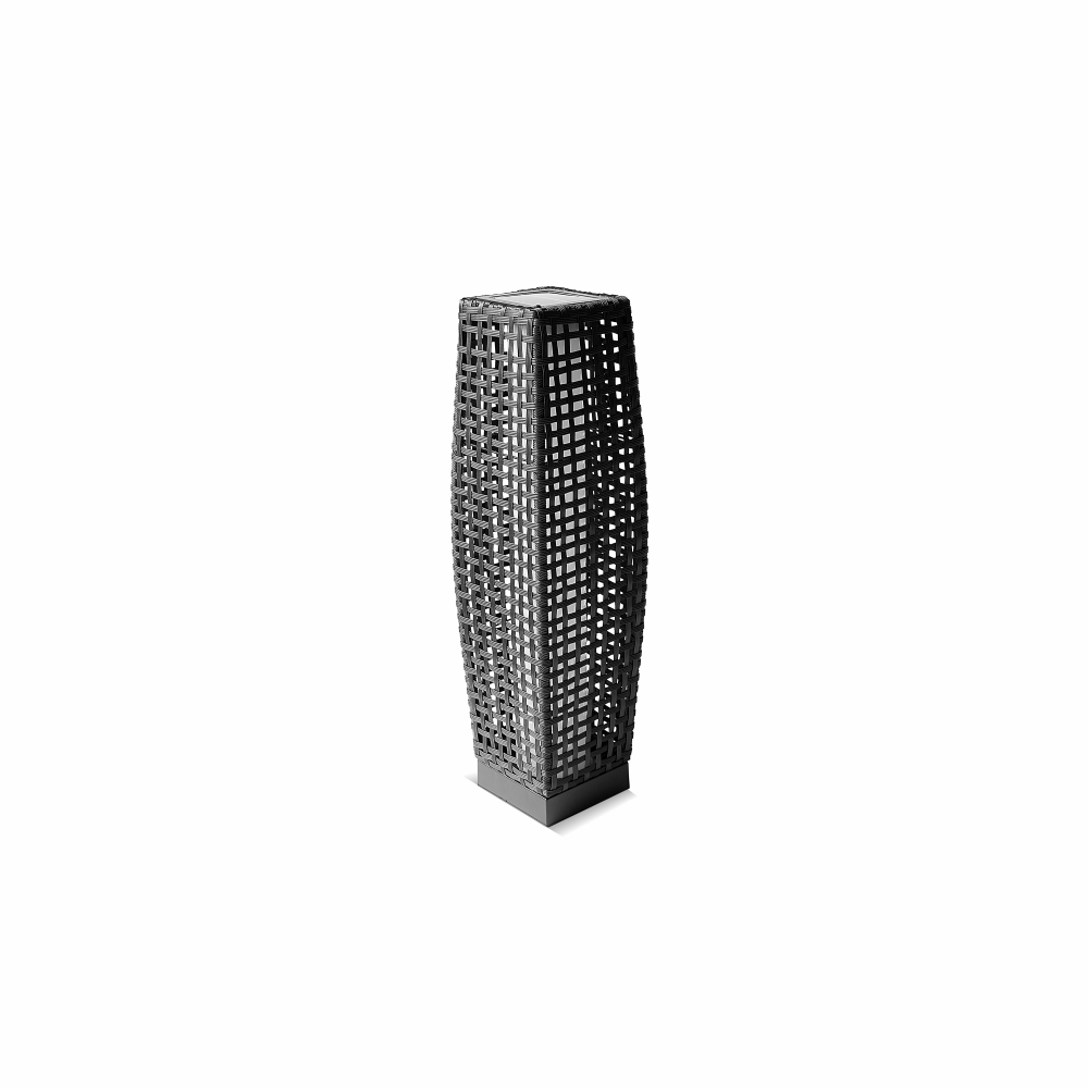 LDF01-05 LAMBARIO-1200MAH-48CM-WHITE+BLACK-3000K-LED OUTDOOR SOLAR RATTAN LAMP