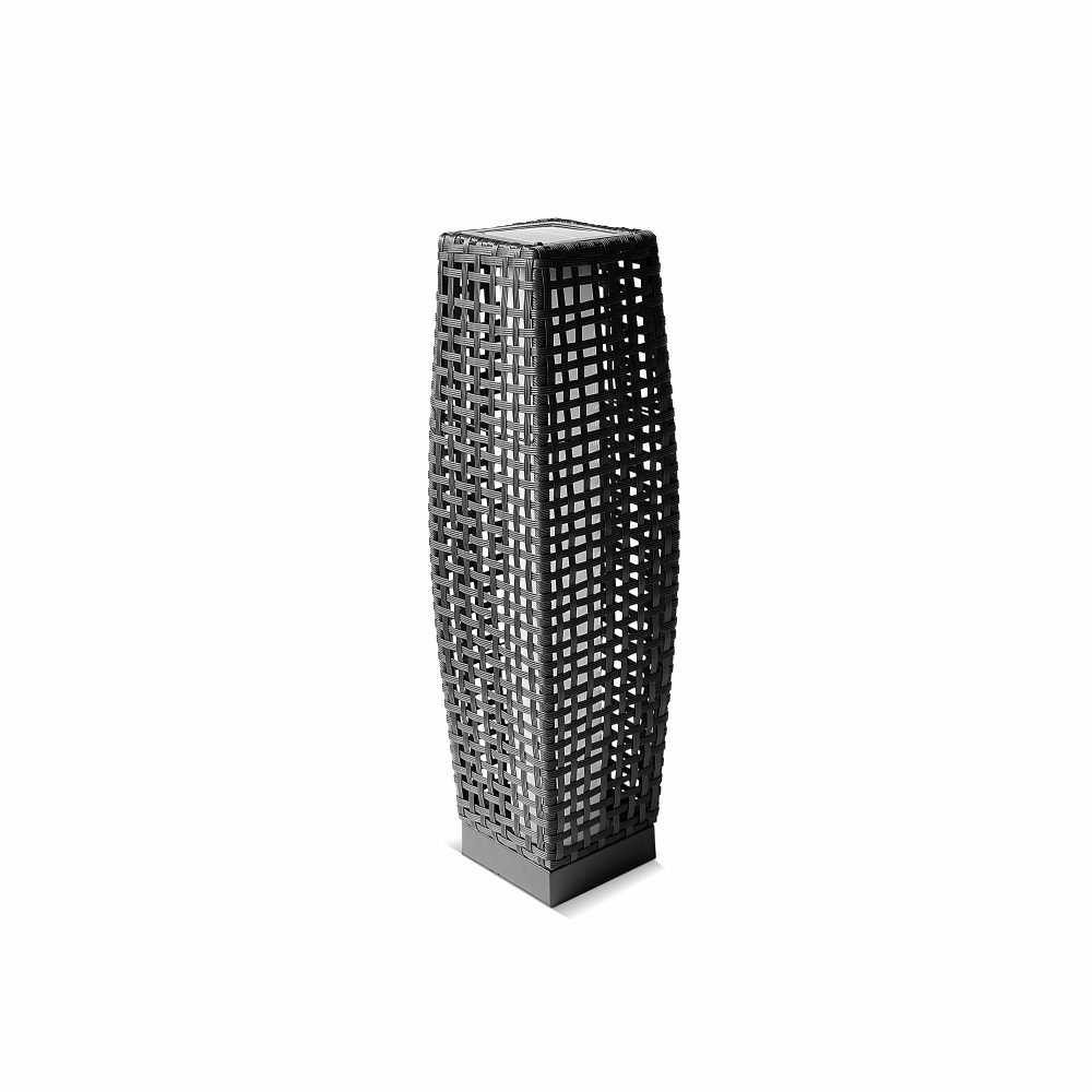 LDF01-07 LAMBARIO-1200MAH-78CM-WHITE+BLACK-3000K-LED OUTDOOR SOLAR RATTAN LAMP