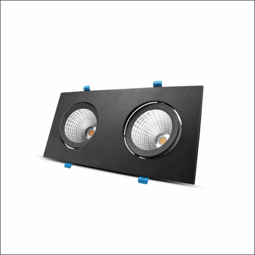 LTD01-29  LAMBARIO-COB-2X35W-SQR-BLC-4000K-CATRO-LED DOWNLIGHT