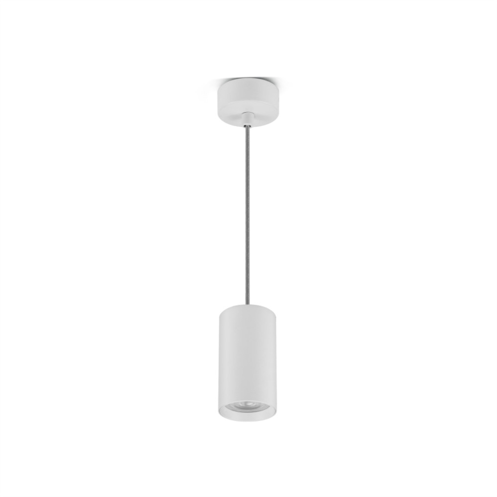 LH07-30200 LAMBARIO-PENDANT-WHT-GU10-100MM-CYLSURF-LIGHTING FIXTURE