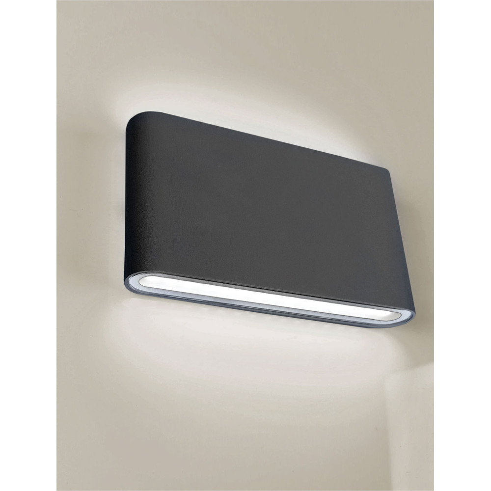 LG37-0104 LAMBARIO-WALL-GREY-6W-IP65-4200K-LED OUTDOOR LIGHTING FIXTURE