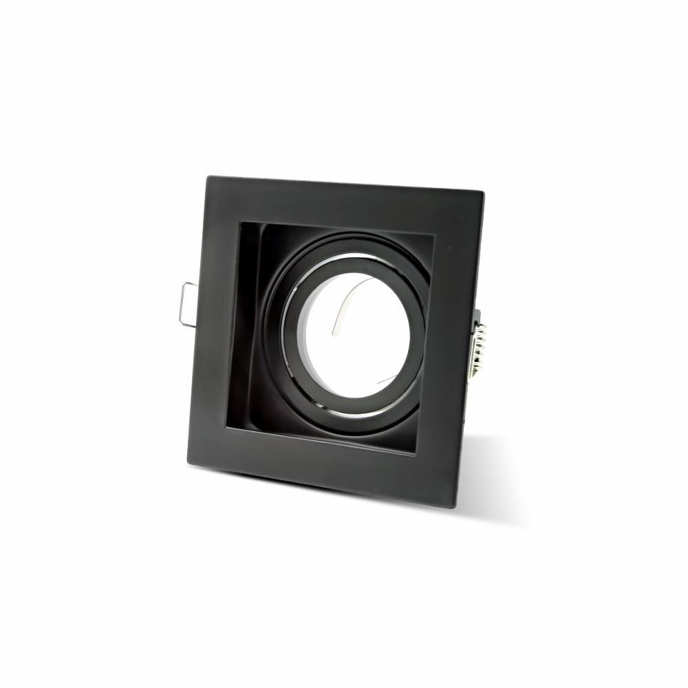 LH04-00603 LAMBARIO-LIDO-SQR-S-BLACK-ALU-WOB-GU10-IP20-SPOTLIGHT FIXTURE 