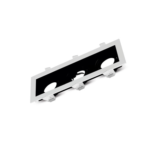 LH04-03500 LAMBARIO-LIDO-SQR-3-WHITE+BLC-ALU-WOB-GU10-IP20-SPOTLIGHT FIXTURE 