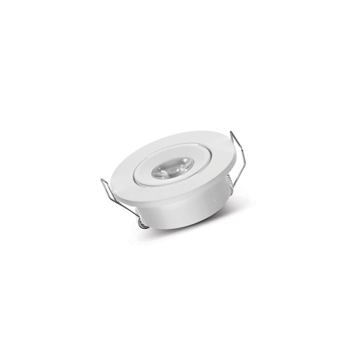 LD03-00500 LAMBARIO-ROUND-MINI-1W-WLENS-WHT-3000K-PC-AL-LED-DOWNLIGHT