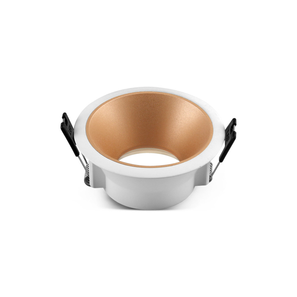 LH04-00203 LAMBARIO-MEO-RND-WH+RSG-ALU-WOB-GU10-IP20-SPOTLIGHT FIXTURE 