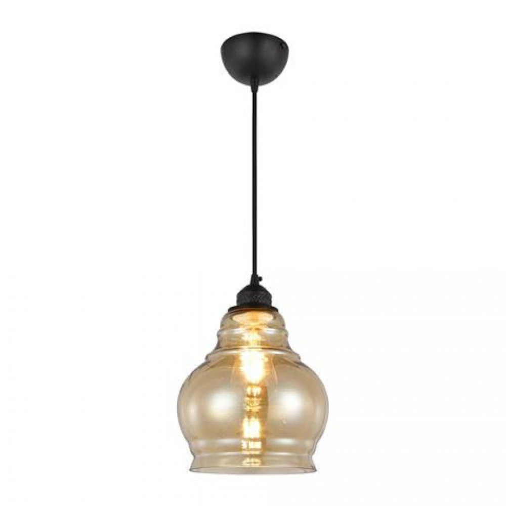 021-018-0001 AMBER E27 GLASS PENDANT LAMP