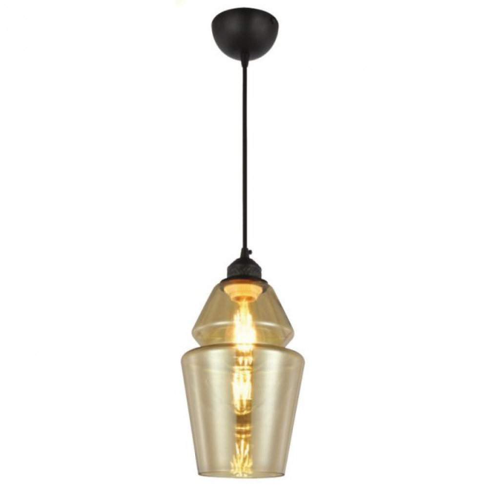 021-016-0001 AMBER E27 GLASS PENDANT LAMP