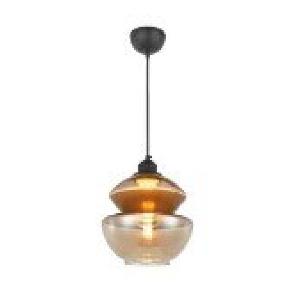 021-017-0002 AMBER COPPER E27 GLASS PENDANT LAMP