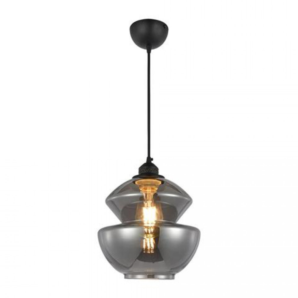 021-017-0001 TITANIUM E27 GLASS PENDANT LAMP 021-017-0001 TITANIUM E27 GLASS PENDANT LAMP