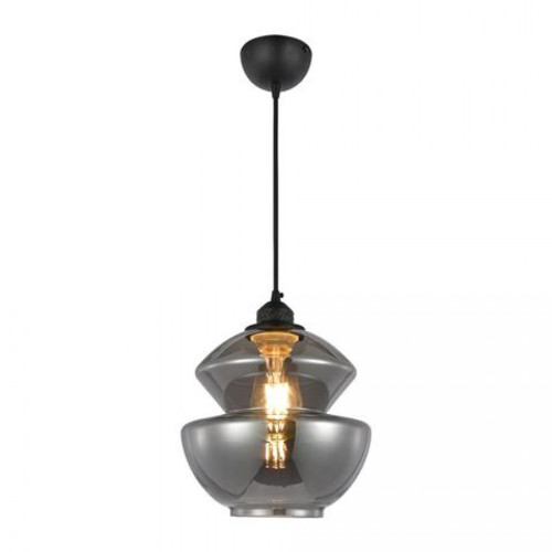 021-017-0001 TITANIUM E27 GLASS PENDANT LAMP