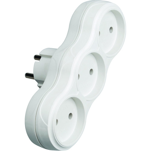 300.000.802 UNGROUNDED 3-GANG PLUG SOCKET (GOLYAD)