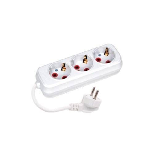 210.010.301 NEW DECO GROUNDED 3-GANG SOCKET WHITE (10M) (3*1)